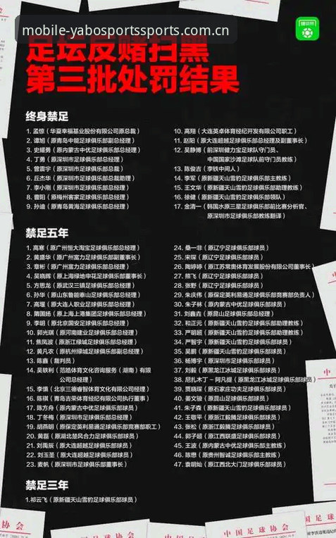 深度揭秘足协第三批禁足名单：65人背后的足球黑暗旋涡